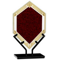 Infinity Double Diamond - Red Acrylic Award w/Iron Stand - 9-1/2"